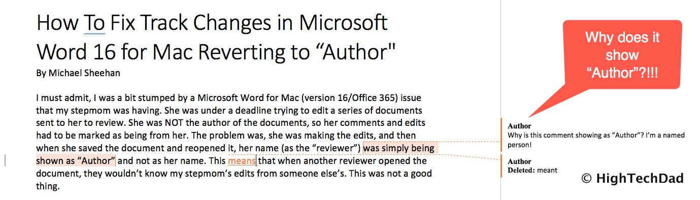 show author in track changes for word 2016 for mac